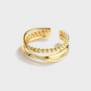 minimalist ring gold display pic